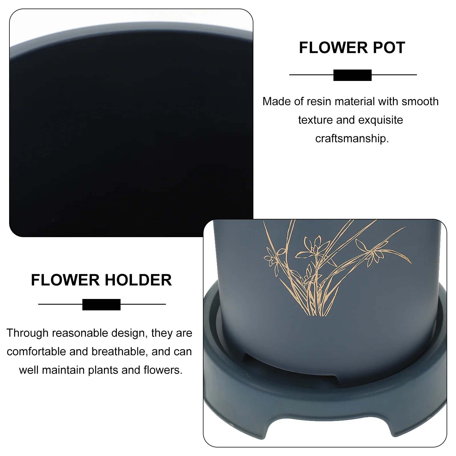 

1Set Resin Orchid Flower Pot Breathable Planter Decor Nursery Flower Holder Indoor Outdoor Planting Pot