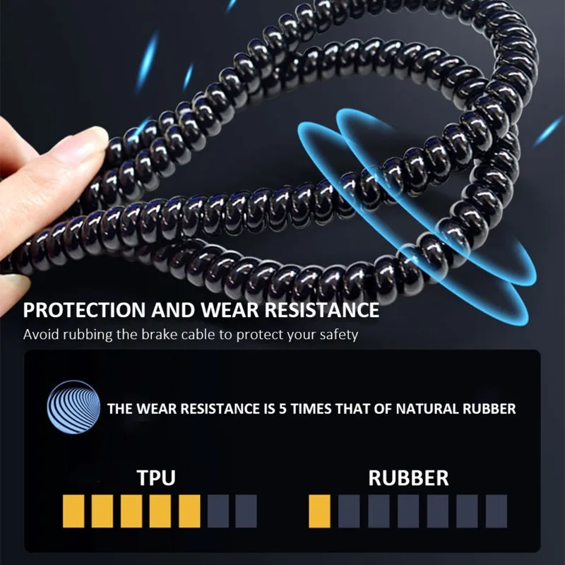 Bicycle Harness Winding Tube Electric Vehicle Brake Wire Organizer Protective Sleeve TPU Sheath Line Cable Spiral Wrap Portable