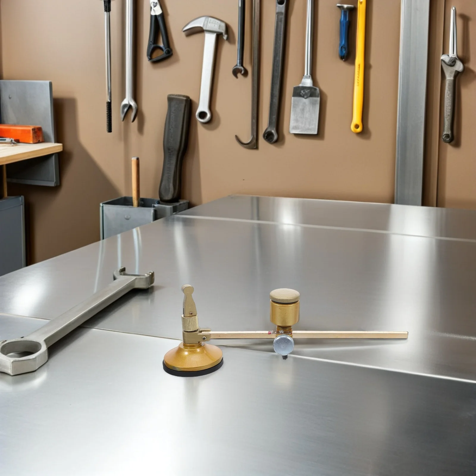 1 مجموعة المحمولة قاطع زجاجي دائري قابل للتعديل البوصلة نوع الدقة دائرة قطع أداة شفط كأس قاعدة النقش القلم 40 سنتيمتر