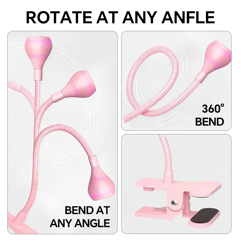 Multifonctionnel ongles LED UV lumière colle durcissement Gel ongles sèche Clip-On Flexible bureau Mini Portable USB lampe séchage manucure Salon
