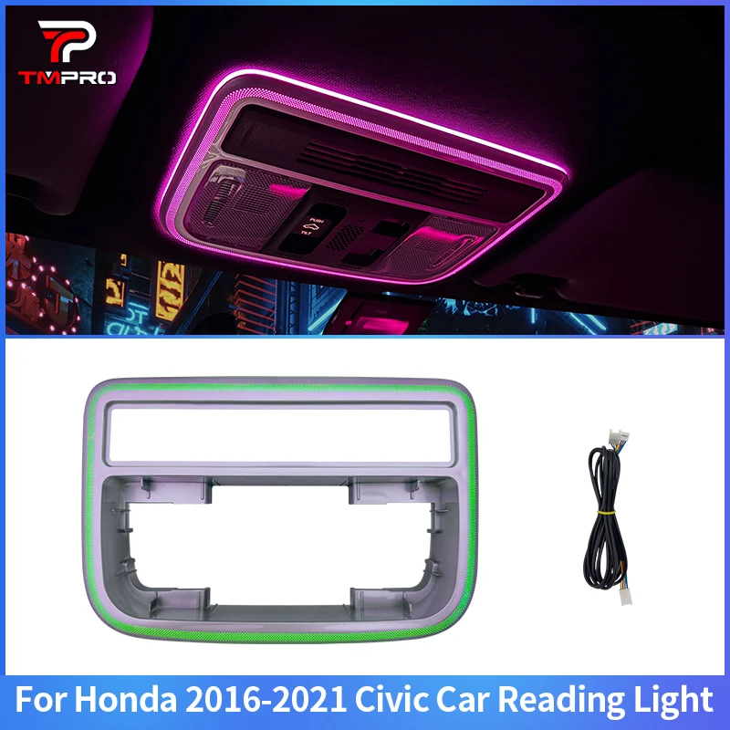 

Для Honda 10th Civic 2016-2021 детали интерьера, модификация, аксессуары, освещение на крыше автомобиля, светодиодная лампа для чтения