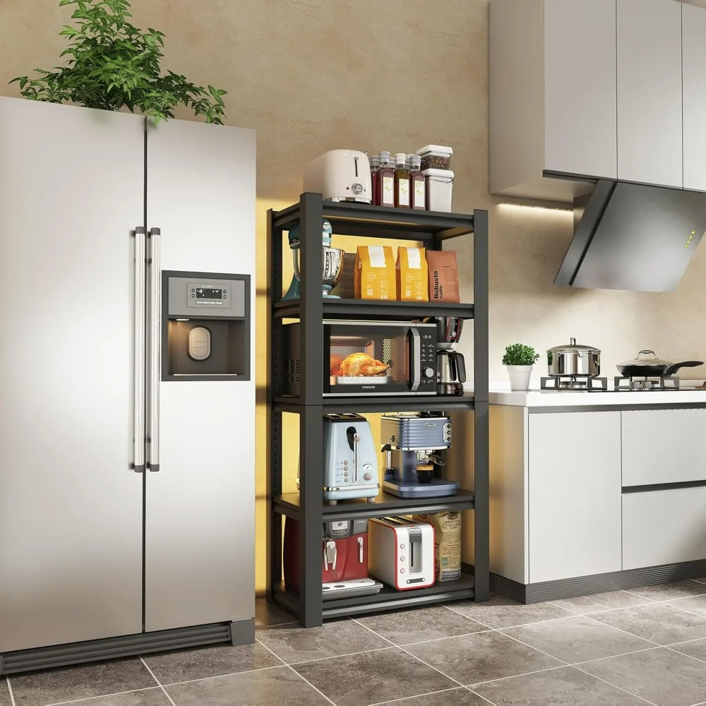 63"H Heavy Duty Garage Shelving 3000LBS Storage Shelves Adjustable 5 Tier Metal Shelving Unit,Industrial Utility Rack for Garage