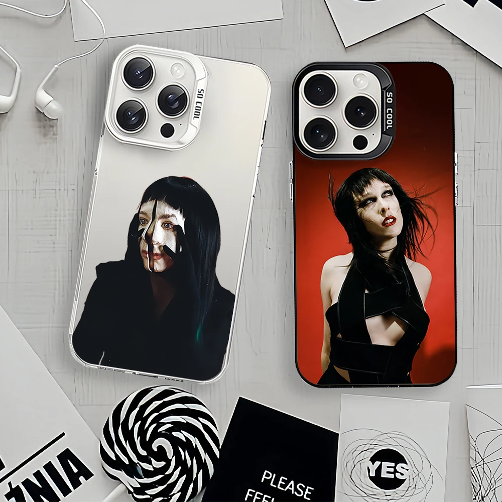 Singer Allie X Girl With No Face For iPhone 11 12 13 14 15 16 Pro Max Plus Black White Shockproof Cover Laser IMD Phone Case