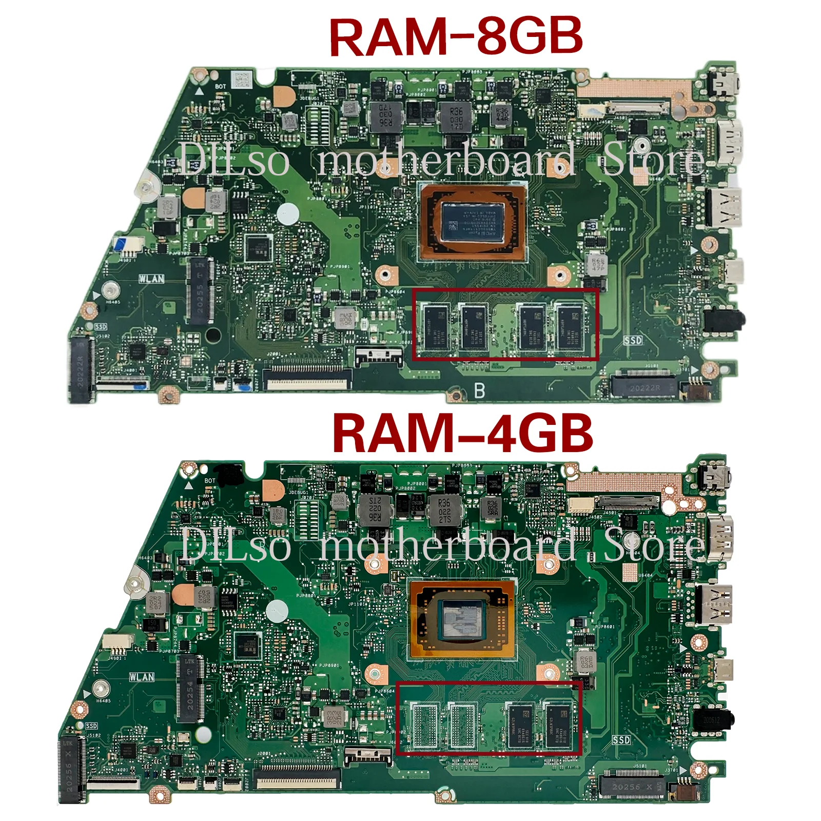 KEFU X421DA Moederbord W3050U R3 R5 R7 4 GB/8 GB-RAM Voor ASUS VivoBook V4000D X421DK X421D M413DA Laptop Moederbord 100% TEST OK