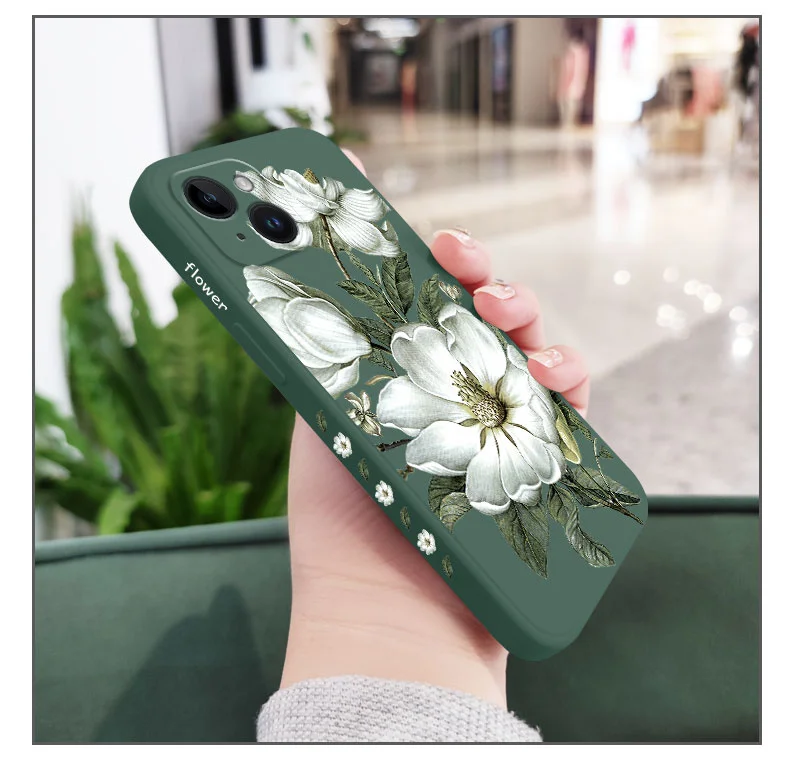 Wild Flowers Phone Case For iPhone 16 15 14 13 12 11 Pro Max Mini X XR XS 8 7 Plus 6 6S Plus Cover