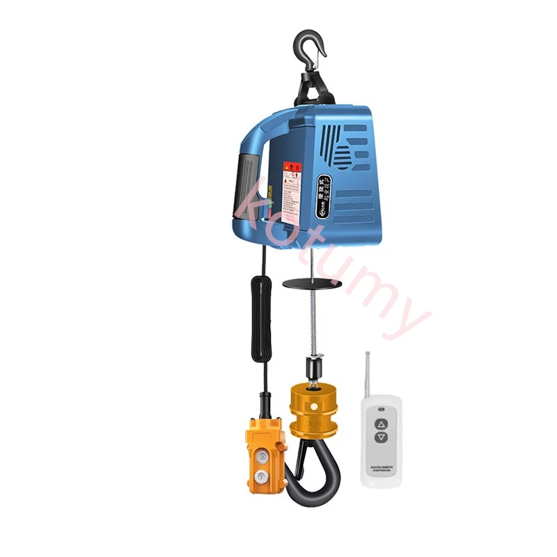 220V/110V 500KG Load Portable Electric Winch Traction Hoist Small Crane Home Decoration Crane Hoist Lifting Tool