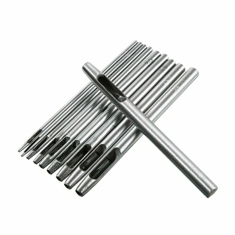 Hollow Punche Premium Steel Hollow Punch Set 5PCS Punches for Leather Craft Clothing Handbags Create Clean Holes