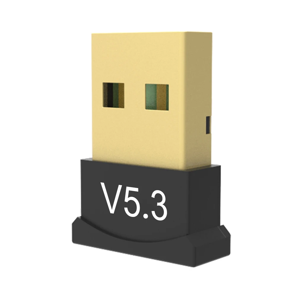 USB Bluetooth-совместимый адаптер 5.3 с поддержкой Windows 11/10/8.1 BT аудиопередатчик Plug & Play беспроводной адаптер для настольного ПК