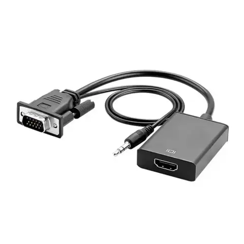 1080P Full HD VGA to HDMI-compatible Converter Adapter Cable with Audio Output VGA HD Adapter for PC laptop to HDTV Projector