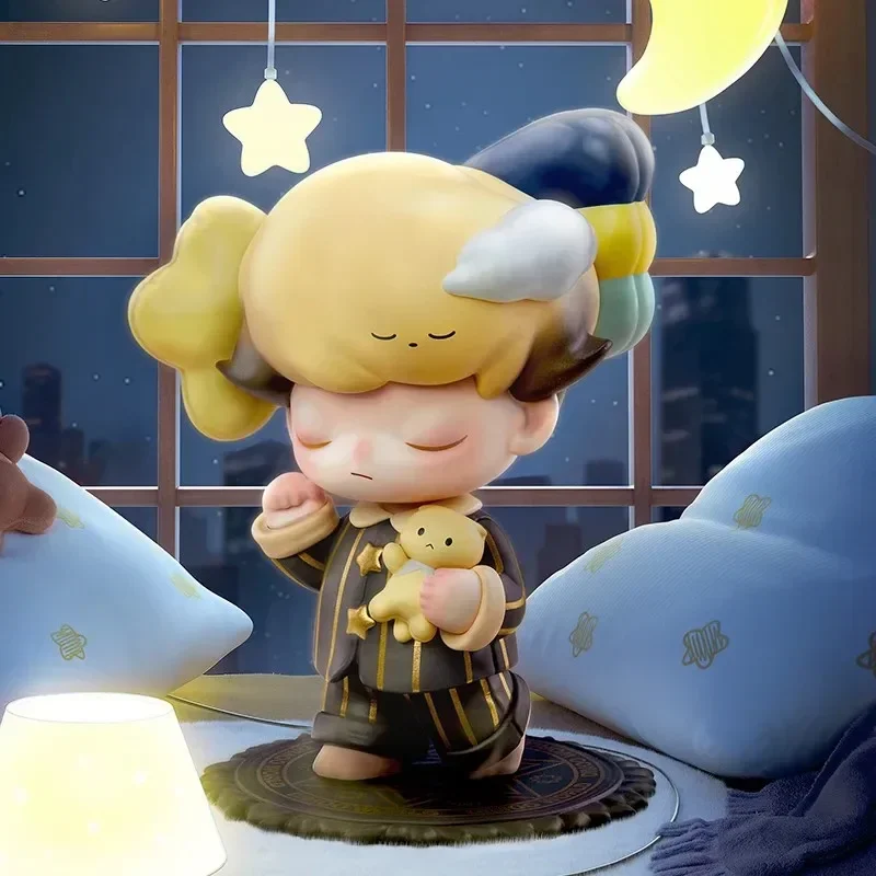 POP MART DIMOO Mainan Kotak Buta Seri Keajaiban Tenun Figur Aksi Anime Kawaii Caixa Caja Boneka Kotak Misteri Kejutan Hadiah Anak Perempuan