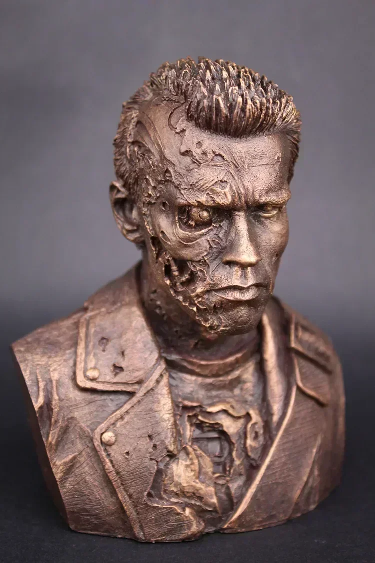 

Terminator T800 Bust Arnold Schwarzenegger resin figure statue Battle Damage desktop model decoration Collection toy gifts