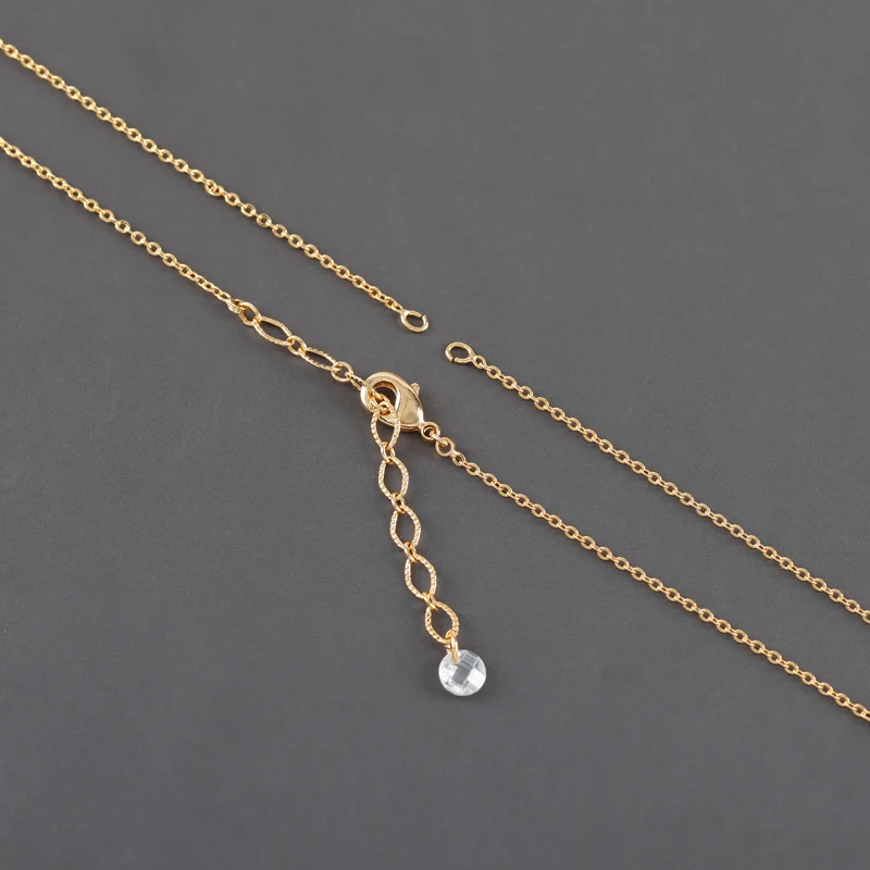 assoonas, M1111, DIY-Kette mit Karabinerverschlüssen, 18k Gold rhodiniert, Kupfer, REACH-konform, nickelfrei, Halskette für Frauen, 1 Stück/Lot – Detail 10