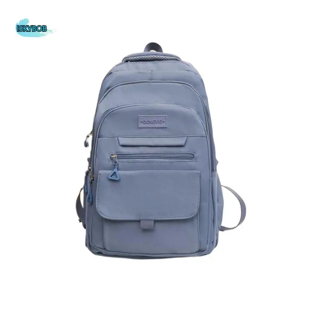

Laptop Bag Korean Simple School Bags Waterproof Large Capacity College Student Backpack Nylon Multi-layer Girl's Backpack Travel