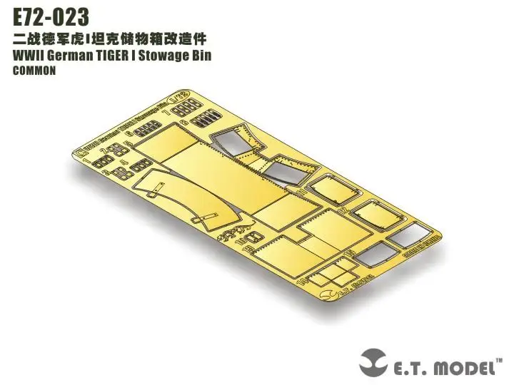 ET Model 1/72 E72-023 WWII German TIGER I Stowage Bin Detail Up part COMMON