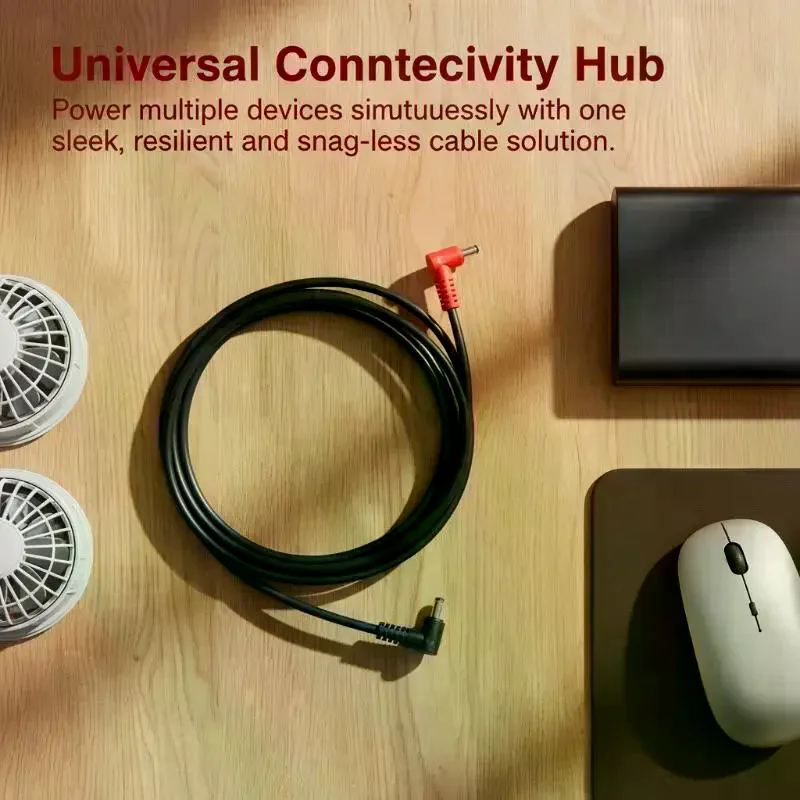 7-36V Reliable Tee Cable Ideal for Summer Cooling Ventilation Fans and Air-conditioned Wearable Gear