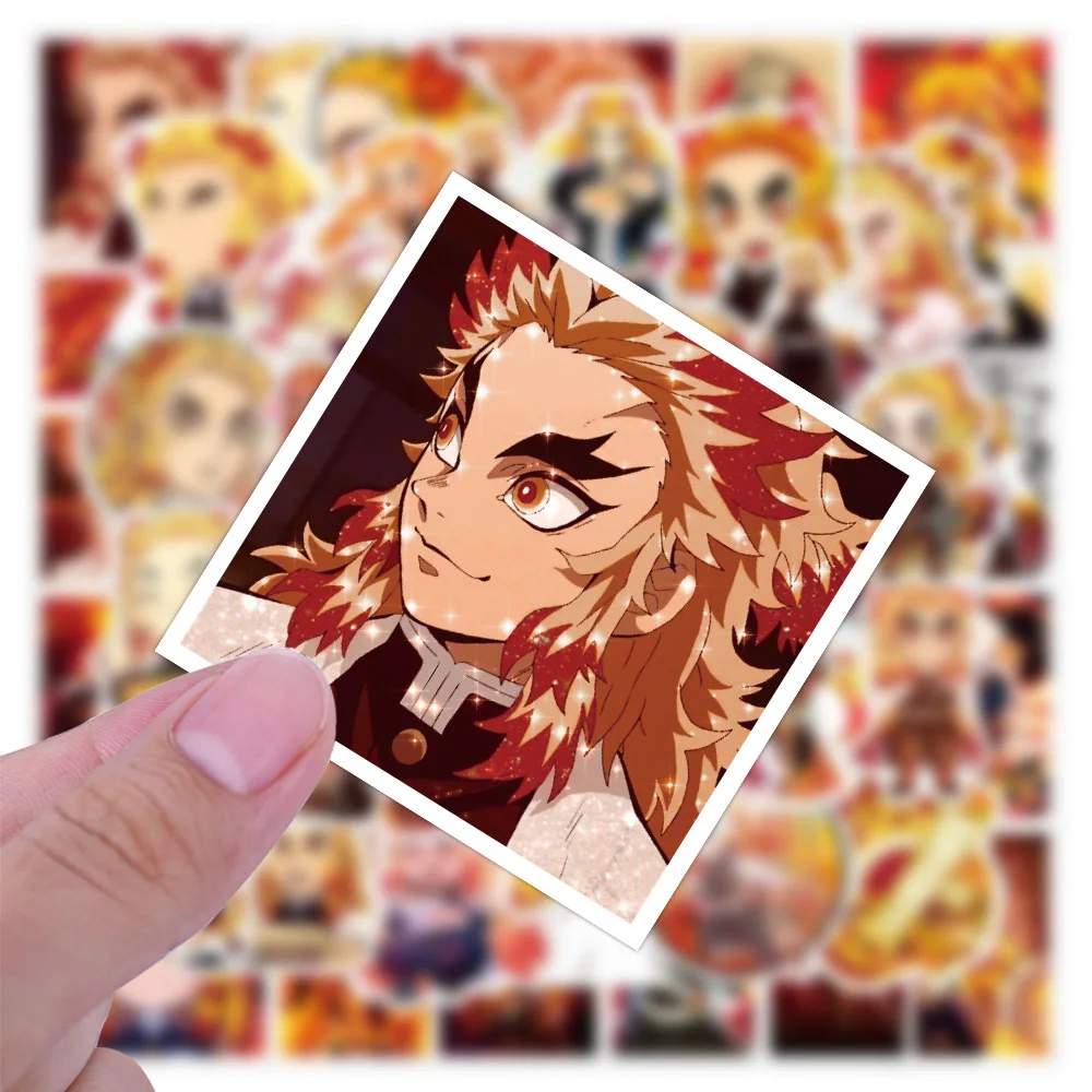 10/30/50PCS Anime Demon Slayer Kimetsu No Yaiba Cartoon Stickers Rengoku Kyoujurou Guitar Laptop Skateboard Demon Blade Sticker