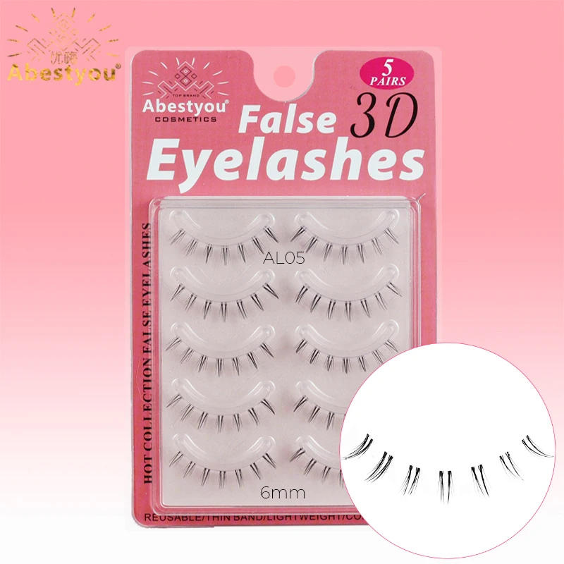 

Abestyou Cilios 5pairs Lower Mink Lashes Cluster 5/6mm Natural Styles Soft Eyelashes Extensions Flower Knows Makeup Beauty Tools