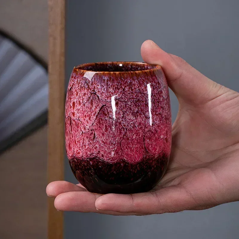 Ofen verwandelt die Tasse des Meisters, Keramik-Kaffeetasse, Einfachheit, Haushalt, Kung-Fu-Teetasse, kreative Verkostung, Tasse, persönlicher Einzelbecher