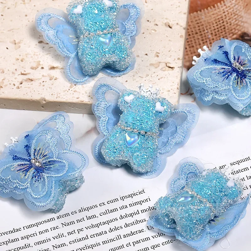 ST39 Hole Wings Bear Sugar Beads Mobile Phone Chain Pen Animal Beads Diy Jewelry Accessories Loose Beads Wholesale Gifts