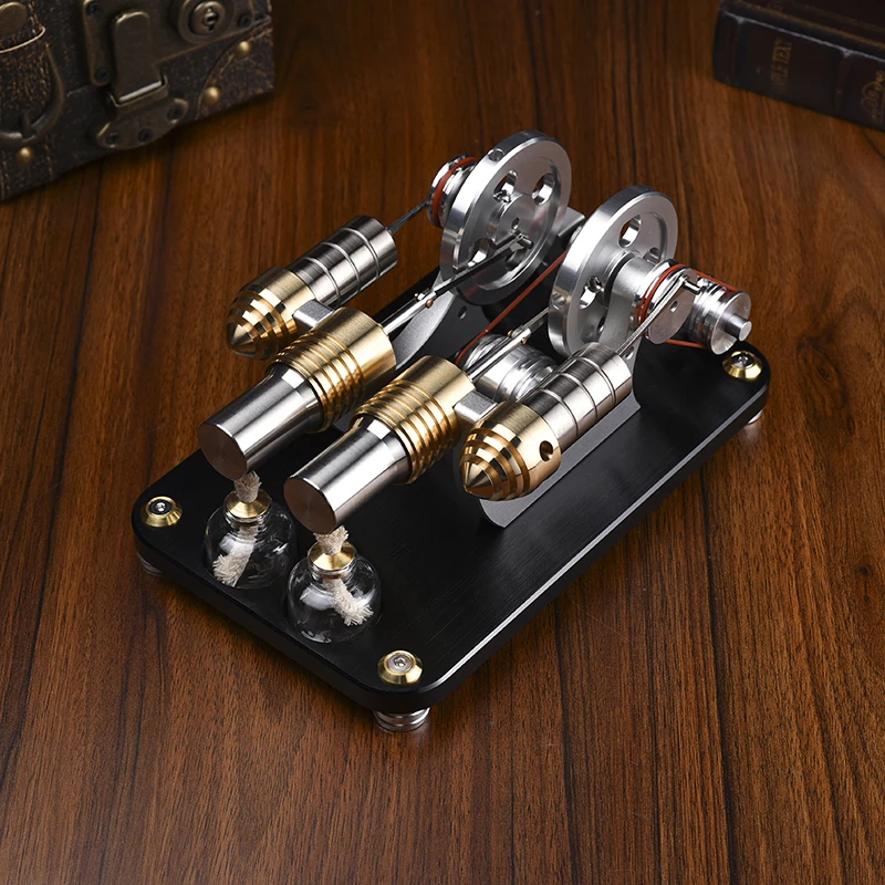 Presisi, semua logam dapat memulai V4 silinder kembar empat silinder, mesin antik grup pembangkit mesin