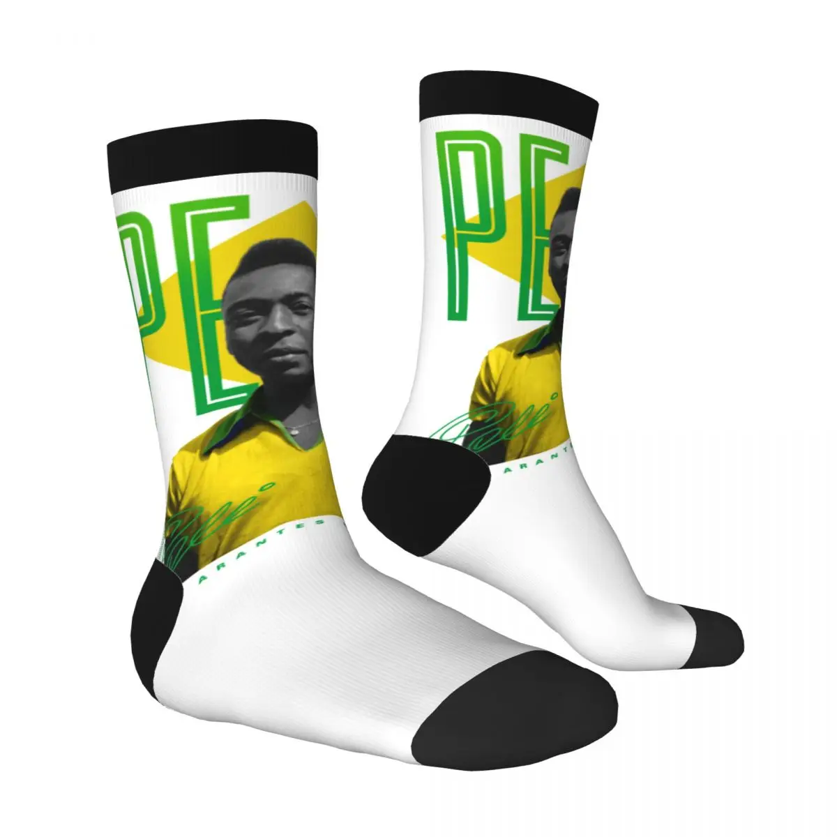 Football Team Stocking Brazil Nascimento And Pelﾩs Peles BEST TO BUY Joke Novelty Field pack Elastic Socks