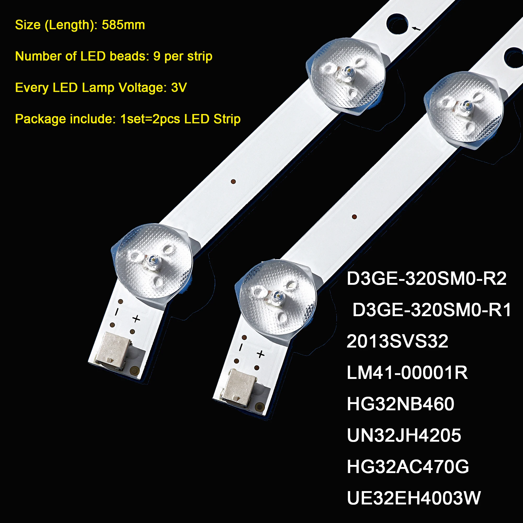 LED para TV de 32 pulgadas, luz para BN96-33972A, 2013SVS32, DF320AGH-R1, D3GE-320SM0-R2, BN64-YYC09, BN96-27468A, 100%, nuevo