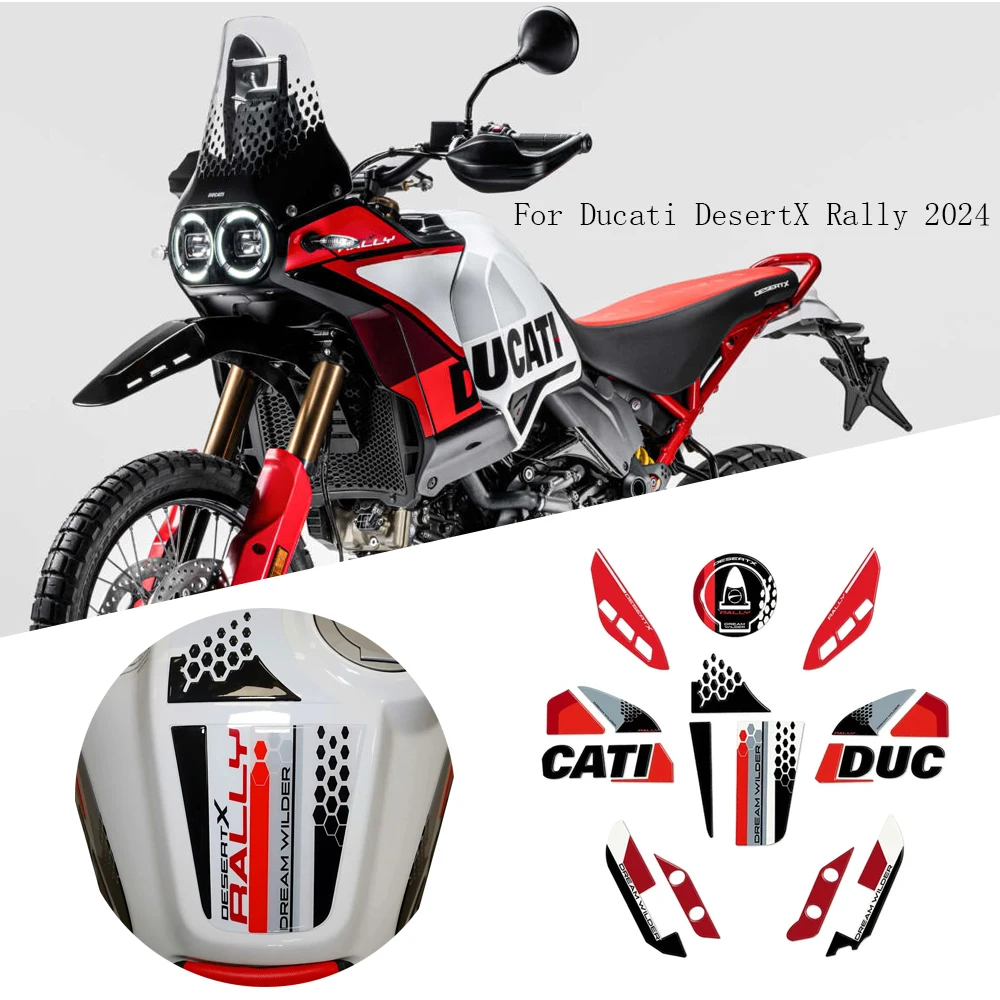 

For Ducati DesertX Rally 2024 Desert X Rally New Motorcycle 3D Gel Epoxy Sticker Protection DesertX Rally Accessories Stickers