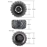 4Pcs Large Tire Widening Tyre Wheel for WLtoys 144001 124016 124018 124019 12428 HBX 16889 16890 RC Car Upgrade Parts