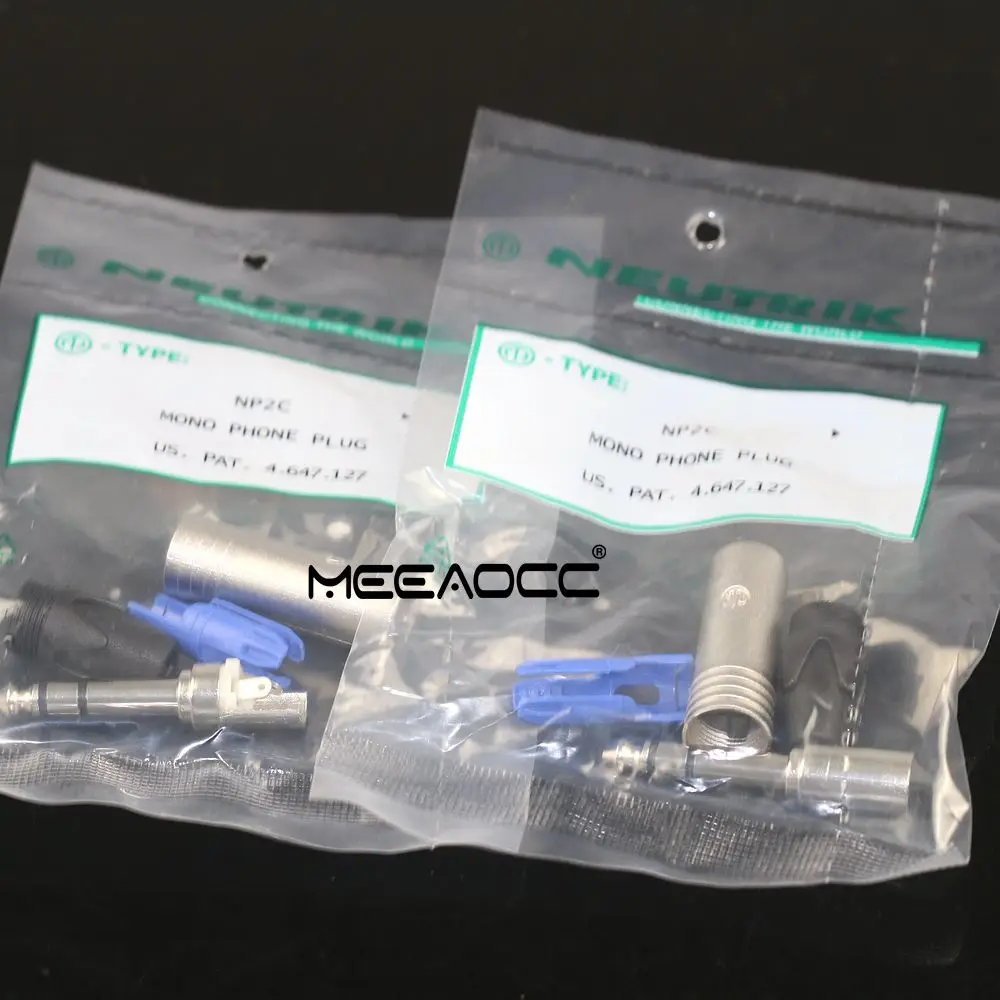 Neutrik-np2c 24k-Tカプセル,6.5mmステレオインライン,3コアマイク,チューニングギタープラグ,20個