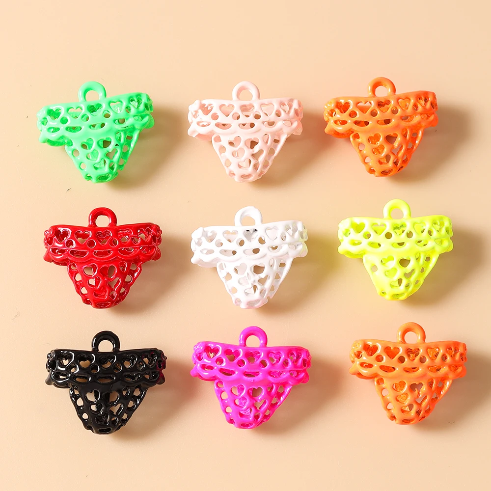 Leslie 5 Stück Neonfarbene Sommer-Strand Sexy Bikini Anhänger für DIY Ohrringe Halsketten Handgemachter Schmuckherstellung – Detail 16