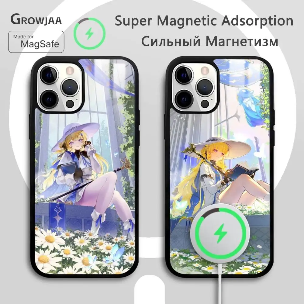 

Phoebe Wuthering Waves Sexy Phone Case For IPhone 16 15 14 13 12 11 Pro Max Plus Mini Magsafe Mirror Wireless Magnetic Funda