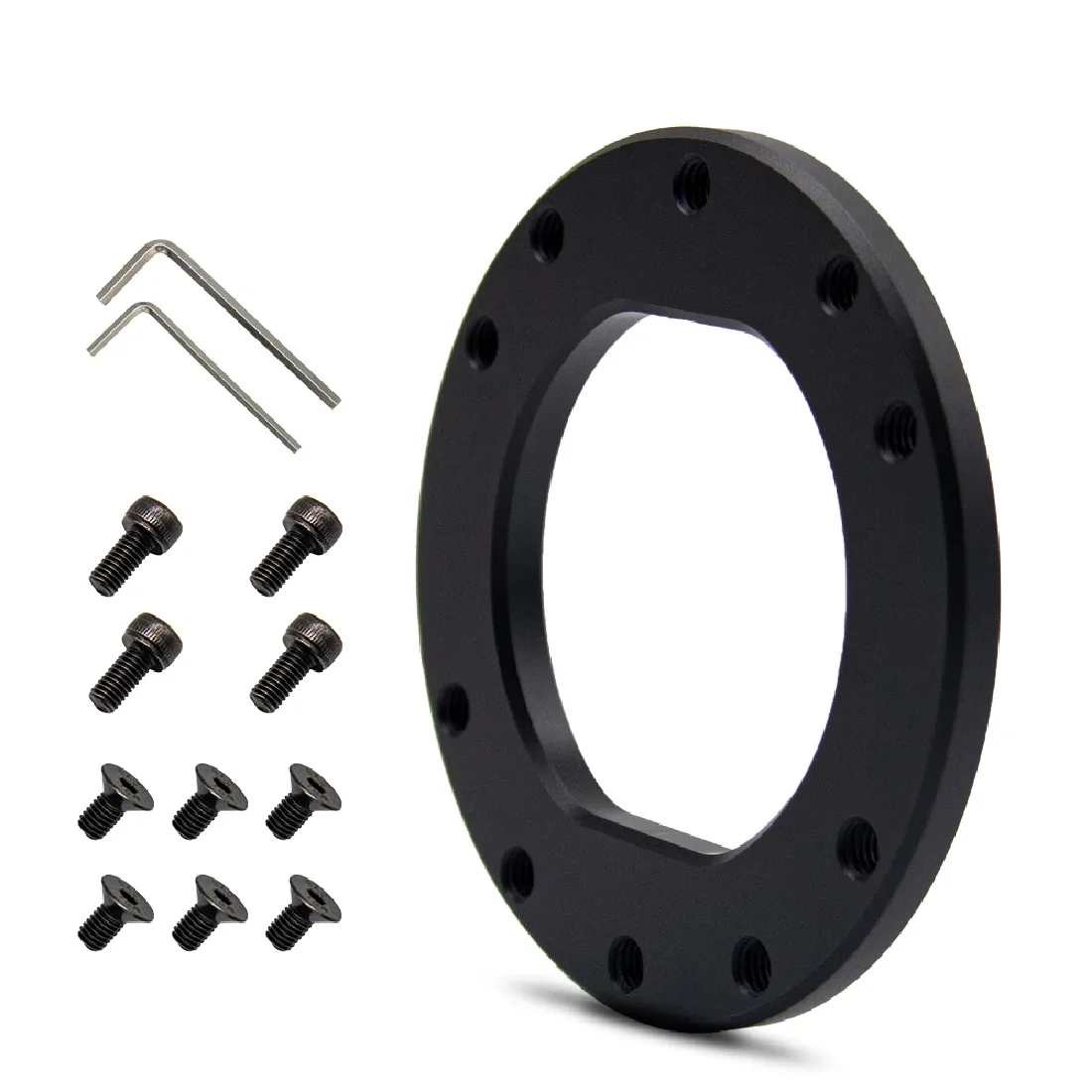 70mm Hole Spacing to Fanatec QR2 Adapter Plate for Steering Wheels Aluminum alloy material, CNC machined and anodized.