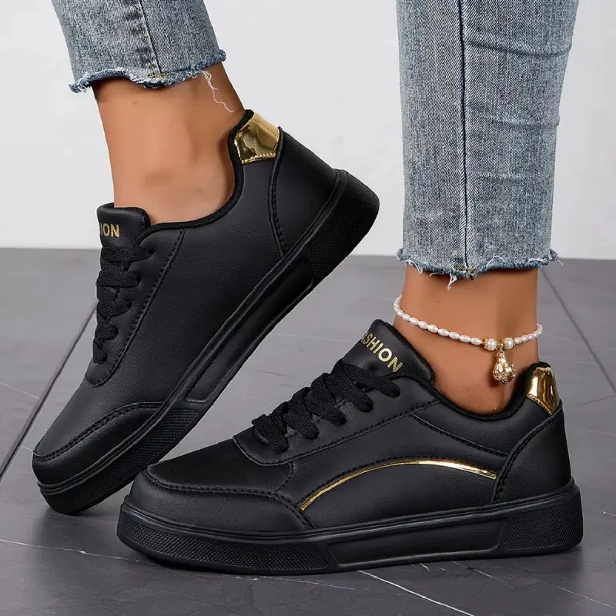 

YRZL Unisex Skate Shoes Women Lightweight Walking Sneakers Comfortable Casual Sports Shoes Waterproof Soft Sole Outdoor Footwear
