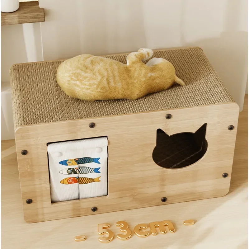 Anti-Scratch Cat House, Durable Scratch-Resistant, Cat Nest, Vertical Sofa, Anti-Scratch Toy, Shed-Free Scratching Board, Winter