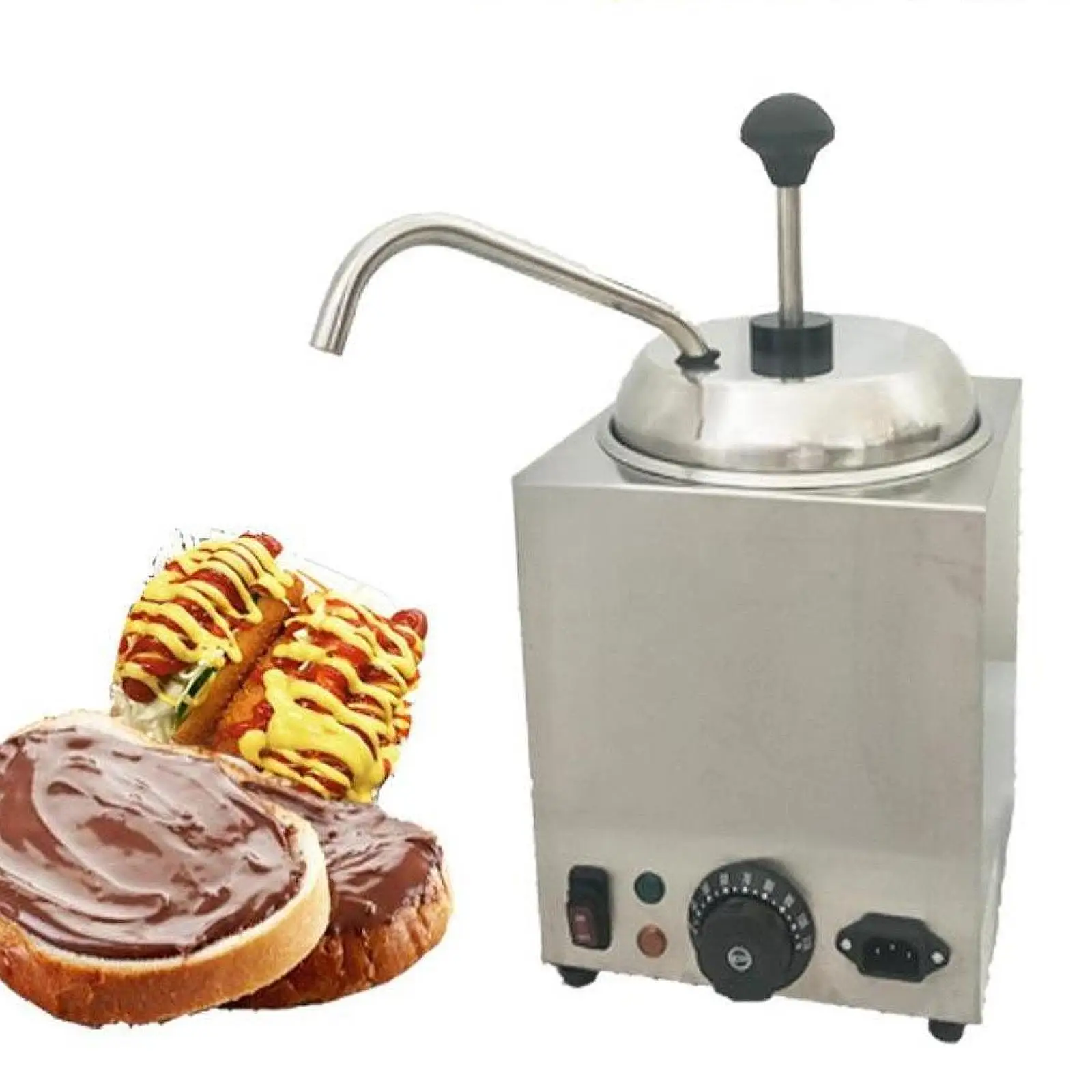 

Cheese Dispenser Fudge Dispenser Butter 2.5-3L Temperature Control Fudge Warmer 800W with Heated Pump Cheese Cheese Warmer