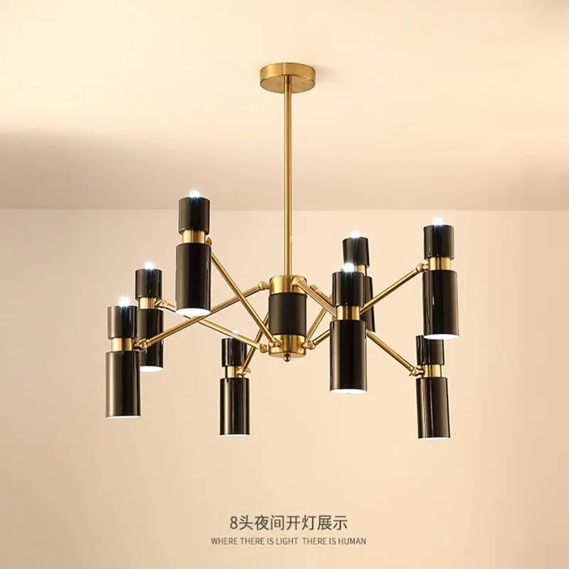 Nordic Modern Space Floating Concept Chandeliers Lights Lamp for Living Room Dining Room Bedroom Home Loft Black Gold G9