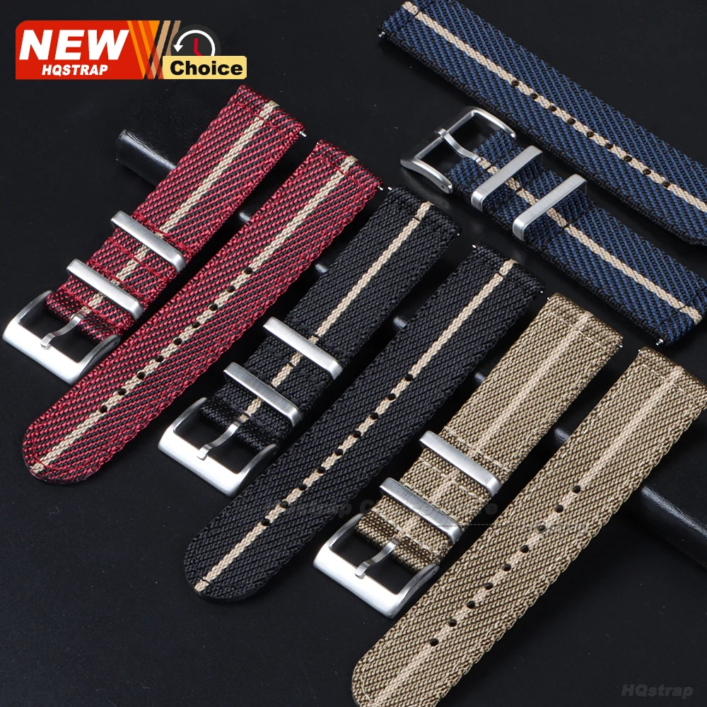 New Woven Nylon Strap 20mm 22mm for Omega Watch Band for Military Quick Release Wristband for Seiko Watch Bracelet for Rolex