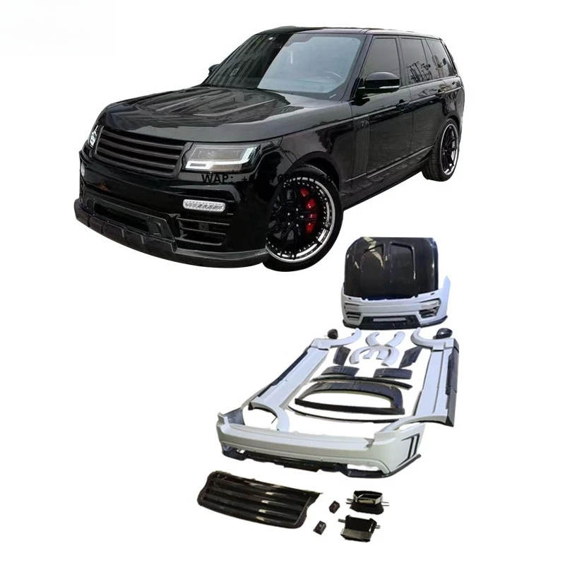 For Range Rover Executive 14-22 M-type Carbon Fiber Wide Body Surround Body Kit Side Skirts Tail Wing Aerodynamic Upgrade