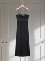 Sexy Lace Patchwork Spaghetti Strap Dresses Women's Slim Sleeveless Hip-wrap Ankle-length Dress 2026 New Ladies Evening Robe - Image 6