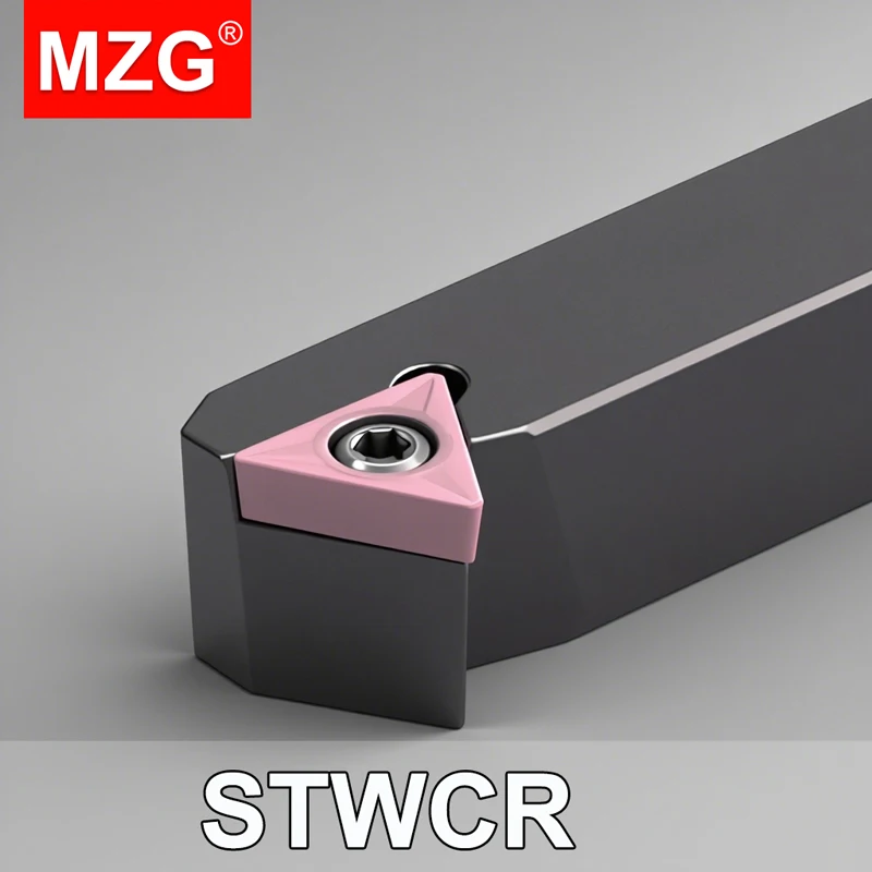 

MZG STWCR1212 STWCR1616 STWCR2020 STWCR2525 External Turning Tool STWCR Cutter CNC Lathe Bar Turning Holder For TCMT Insert