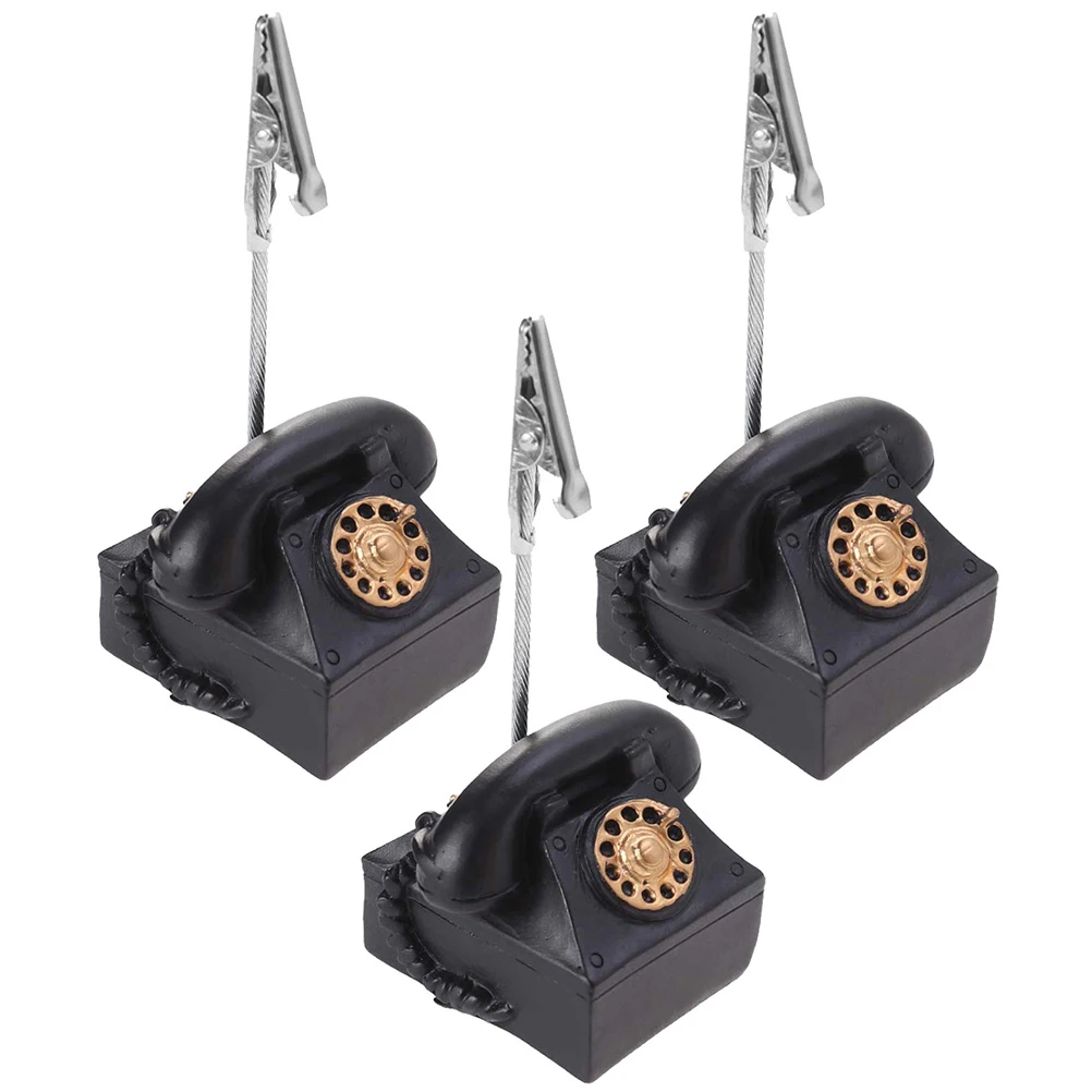 3 Pcs Resin Place Card Holder Multi function Memo Picture Clip Convenient Note Folder Business Card Display Table Number Holder