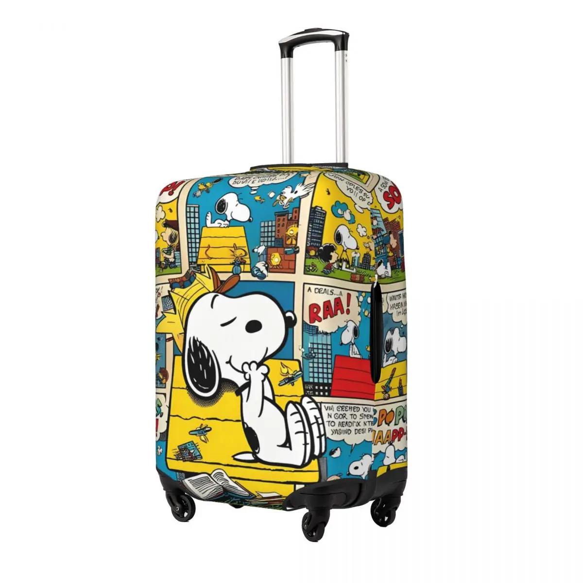 Peanuts Comic Characters Snoopy Luggage Cover Fits 18-32 Inch Suitcases Cartoon Animals Elastic Suitcase Cover Protector Travel