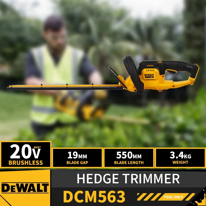 DEWALT DCM563 20V Cordless Hedge Trimmer Lithium Battery Power Tools 550MM Blade Length For Garden Lawn Mowing