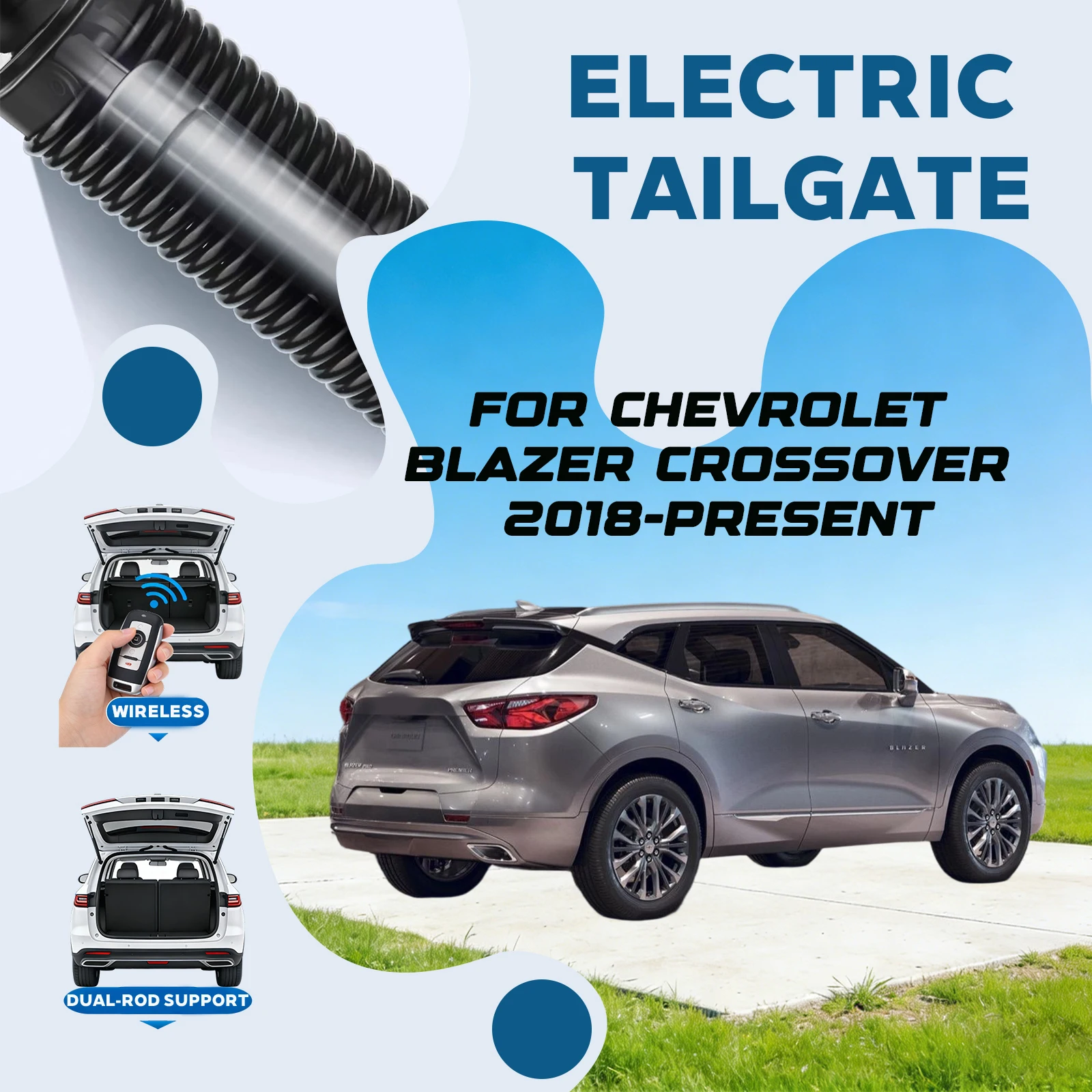 For Chevrolet Blazer crossover 2018-present Electric Tailgate Hands Free Operation Dual Rod Electric Trunk Suction Smart Control