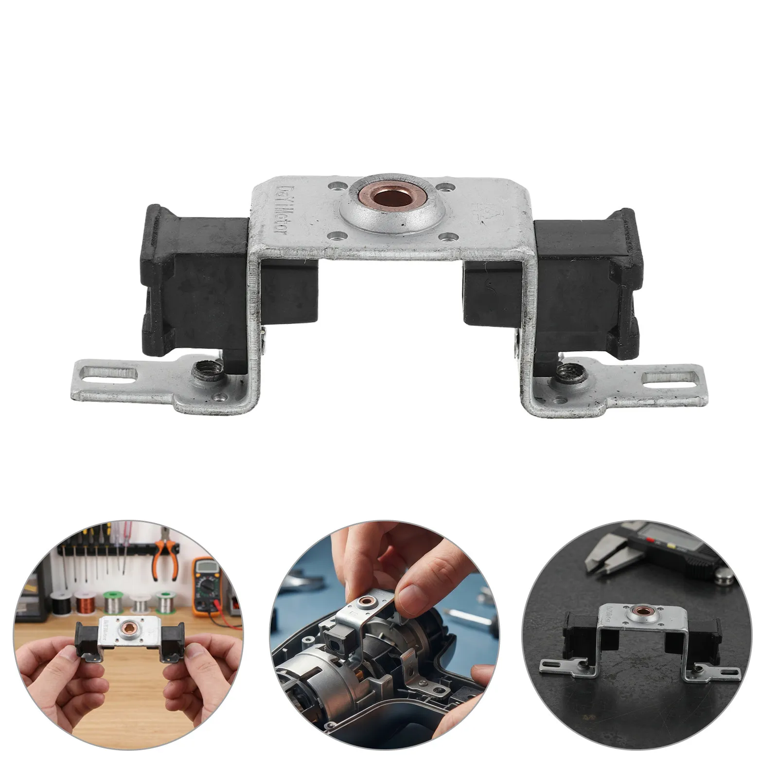 6Pcs Universal Carbon Brush Holder Metal Brackets for Hair Dryer Motor Ac Motor Repair Accessories Dryer Replacement Parts