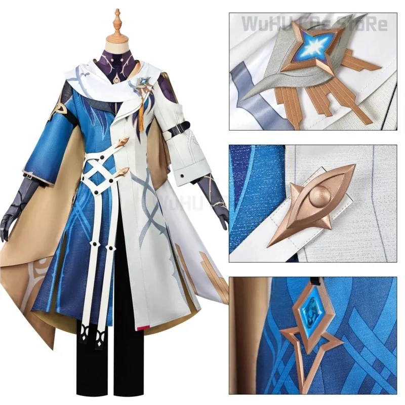 게임 혼카이 스타 레일 미스터 선데이 코스프레 의상 가발 스킨 로빈의 형제 역할 놀이 카니발 파티 슈트c;6,r'8;p'