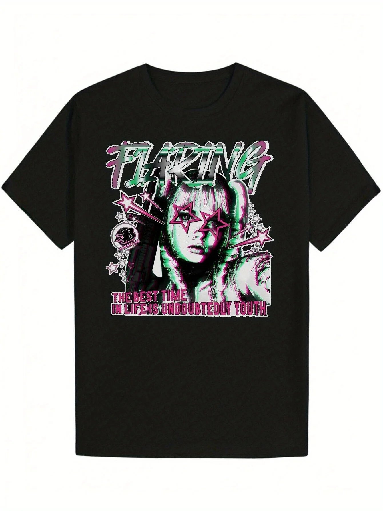 Men's Black Retro Neon 