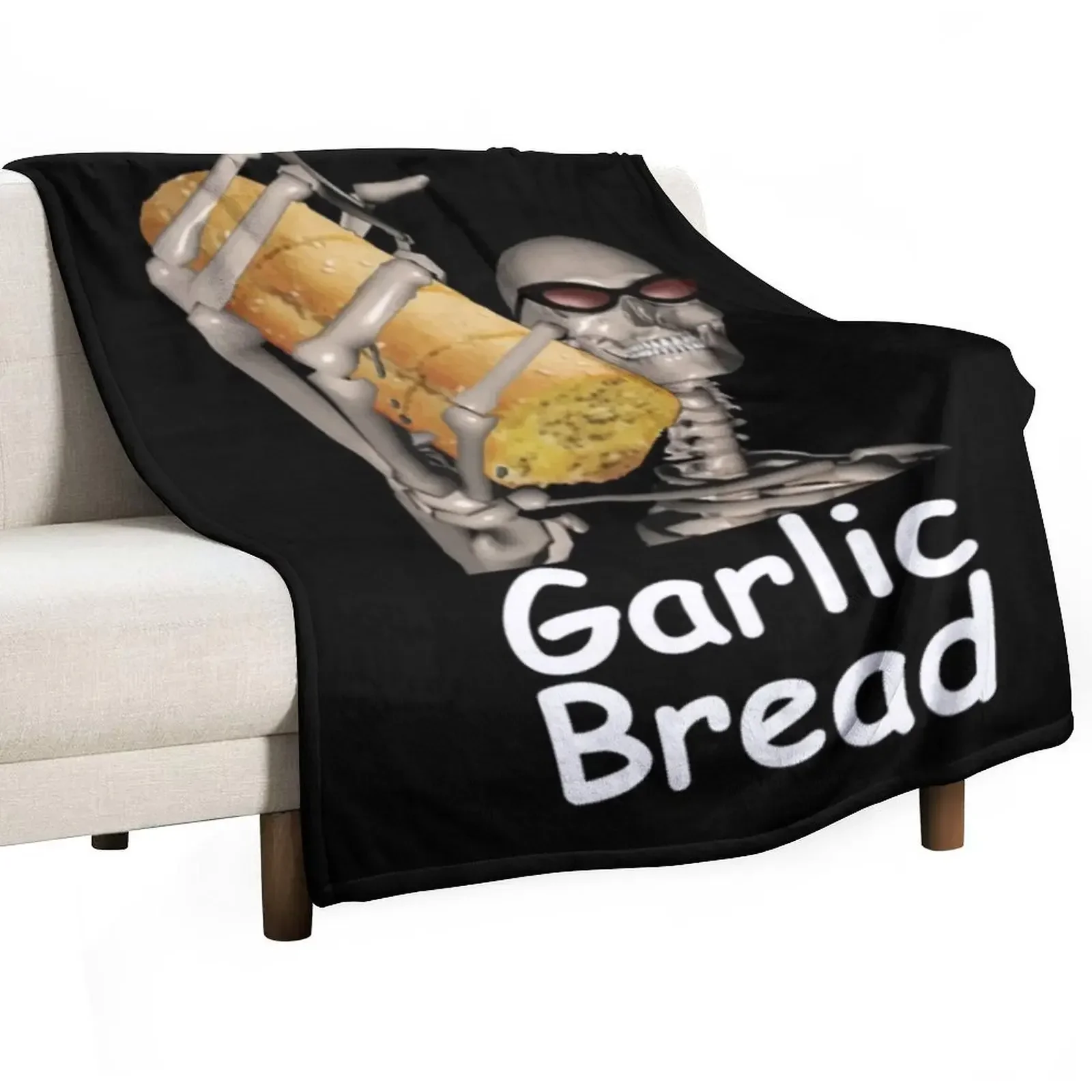 Garlic Bread T-Shirtmr skeleton T-Shirt_ Throw Blanket Extra Large Throw Fashion Sofas Plaid Single Summer Beddings Blankets