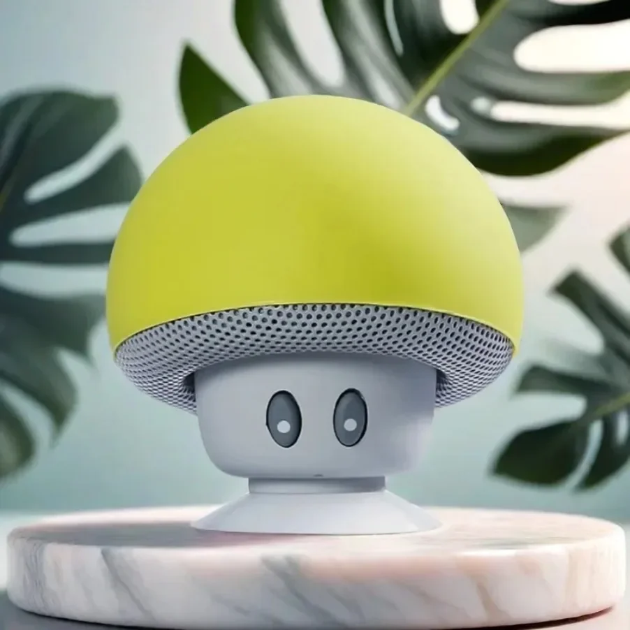 Mini Mushroom Bluetooth Speaker - Creative Mini Suction Cup Portable Smart Speaker for Phones - Cross-border Cartoon Gift