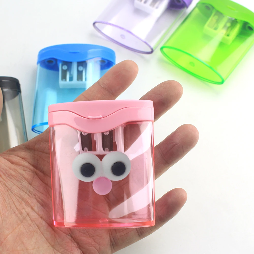 Double Hole Pencil Sharpener, Large Capacity, Portable and Durable, Suitable for Schools and Offices